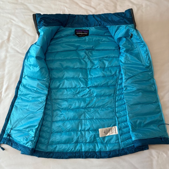 Patagonia Down Puffer Vest Teal Size Medium - Picture 7 of 9